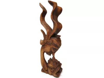 Twarze RZEŹBA Miłosna z Drewna Abstrakcja Orient 30cm